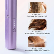 Load image into Gallery viewer, Portable Mini Hair Straightener Hot Comb - RECHARGEABLE
