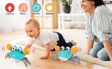 Load image into Gallery viewer, Dancing Musical Crawling Crab Baby Toy
