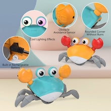 Load image into Gallery viewer, Dancing Musical Crawling Crab Baby Toy
